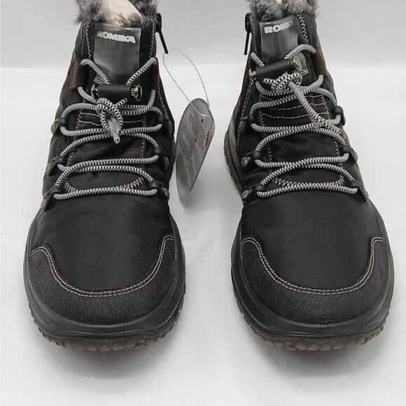 Josef Seibel Romika Winter Hiking Boots Women’s 37 US 6.5 Black Waterproof Fur - Picture 10 of 12